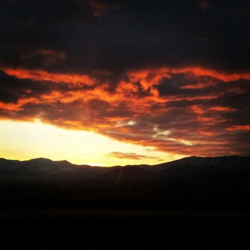 red skies over Utah